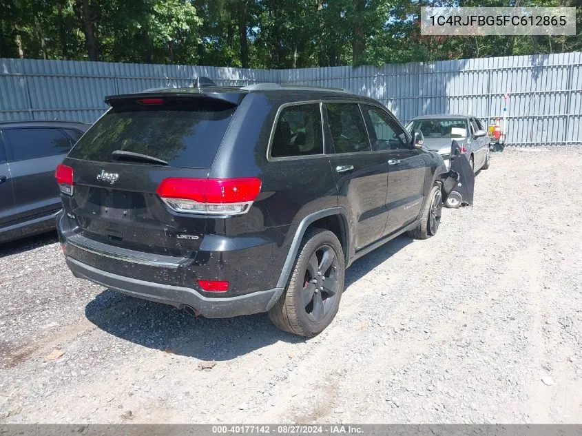 2015 Jeep Grand Cherokee Limited VIN: 1C4RJFBG5FC612865 Lot: 40177142