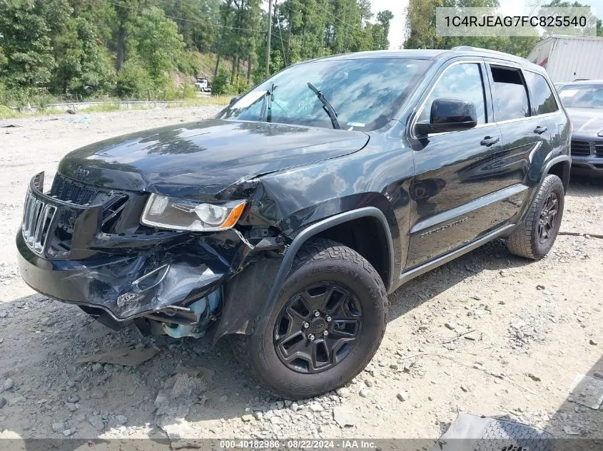 2015 Jeep Grand Cherokee Laredo VIN: 1C4RJEAG7FC825540 Lot: 40182986