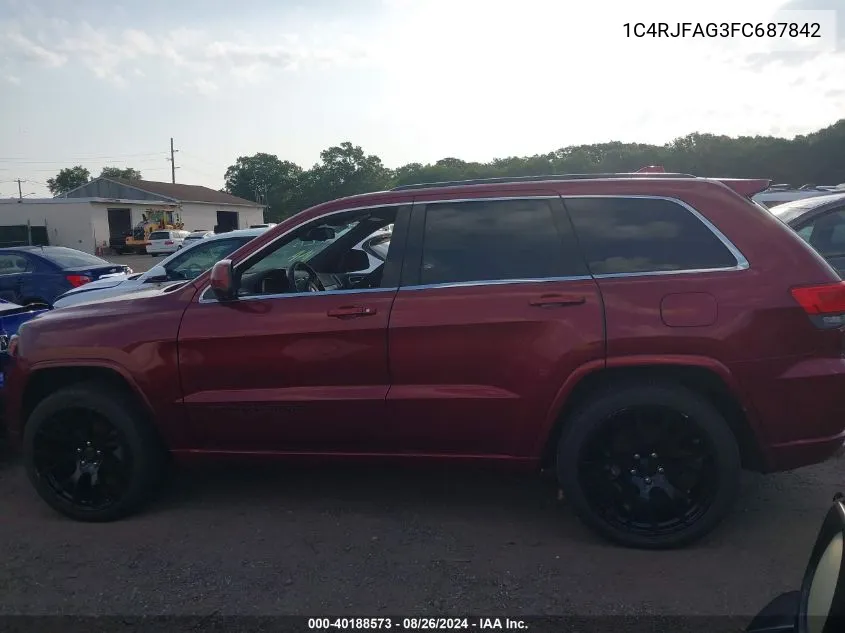 2015 Jeep Grand Cherokee Altitude VIN: 1C4RJFAG3FC687842 Lot: 40188573