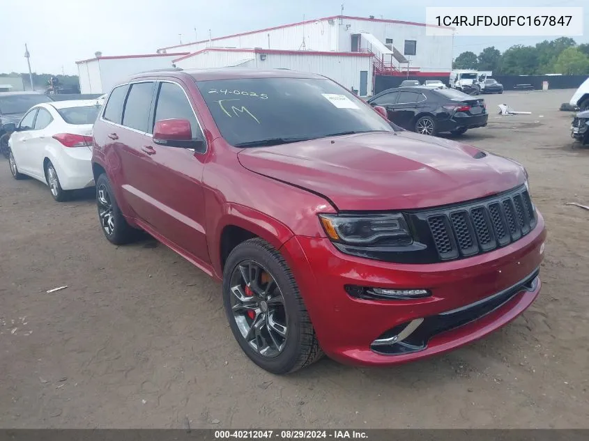 2015 Jeep Grand Cherokee Srt VIN: 1C4RJFDJ0FC167847 Lot: 40212047