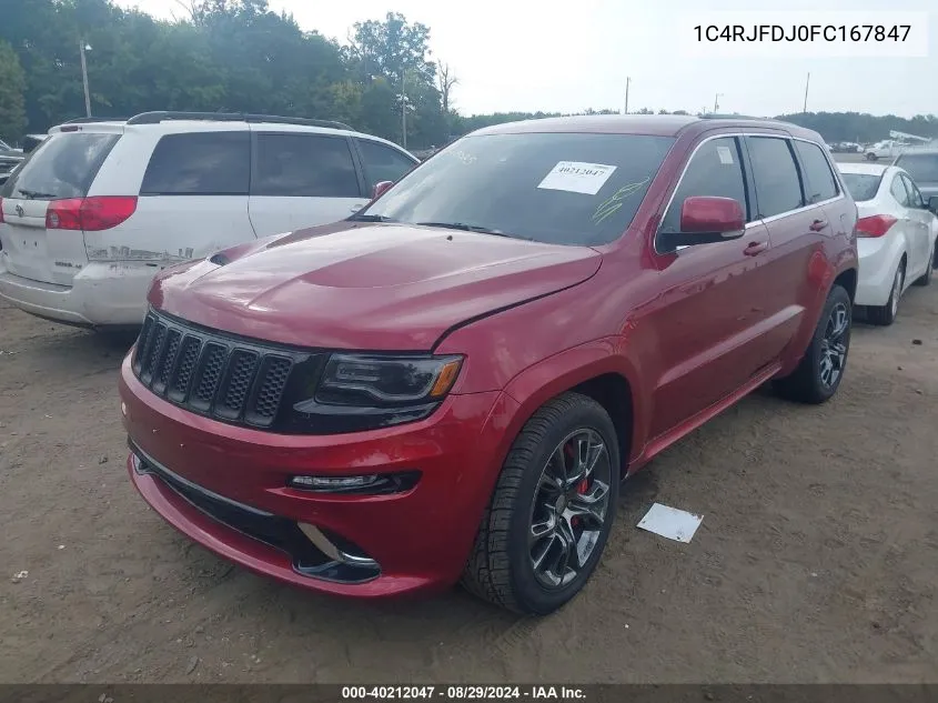 2015 Jeep Grand Cherokee Srt VIN: 1C4RJFDJ0FC167847 Lot: 40212047