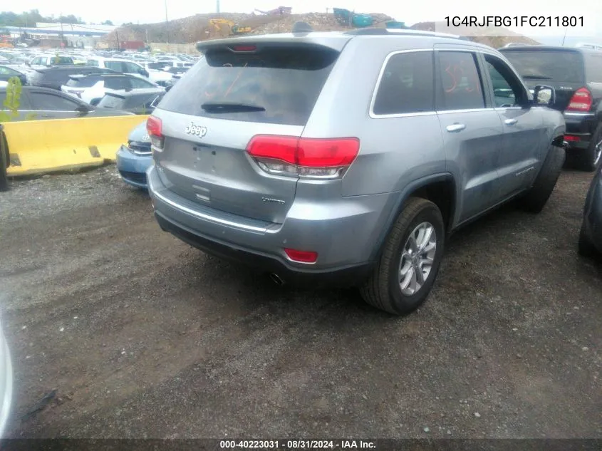 1C4RJFBG1FC211801 2015 Jeep Grand Cherokee Limited