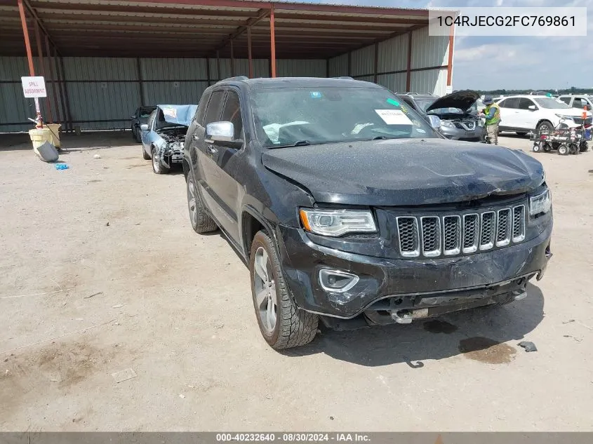 2015 Jeep Grand Cherokee Overland VIN: 1C4RJECG2FC769861 Lot: 40232640