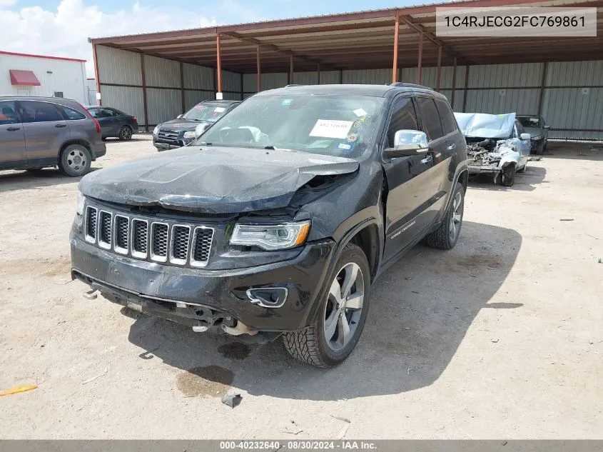 2015 Jeep Grand Cherokee Overland VIN: 1C4RJECG2FC769861 Lot: 40232640