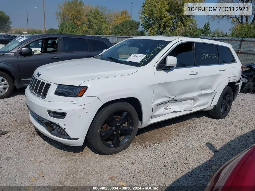 2015 Jeep Grand Cherokee Overland VIN: 1C4RJFCM7FC112923 Lot: 40238834