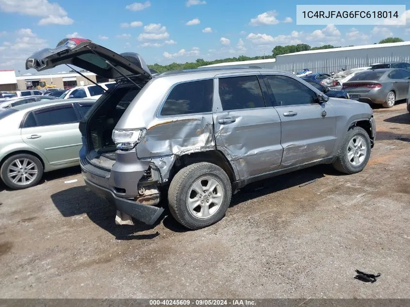 2015 Jeep Grand Cherokee Laredo VIN: 1C4RJFAG6FC618014 Lot: 40245609