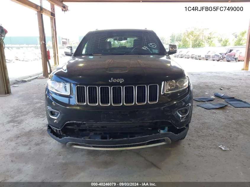 2015 Jeep Grand Cherokee Limited VIN: 1C4RJFBG5FC749000 Lot: 40246079