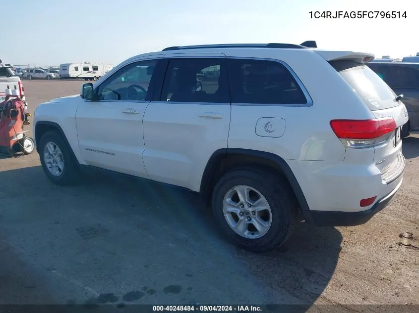 2015 Jeep Grand Cherokee Laredo VIN: 1C4RJFAG5FC796514 Lot: 40248484