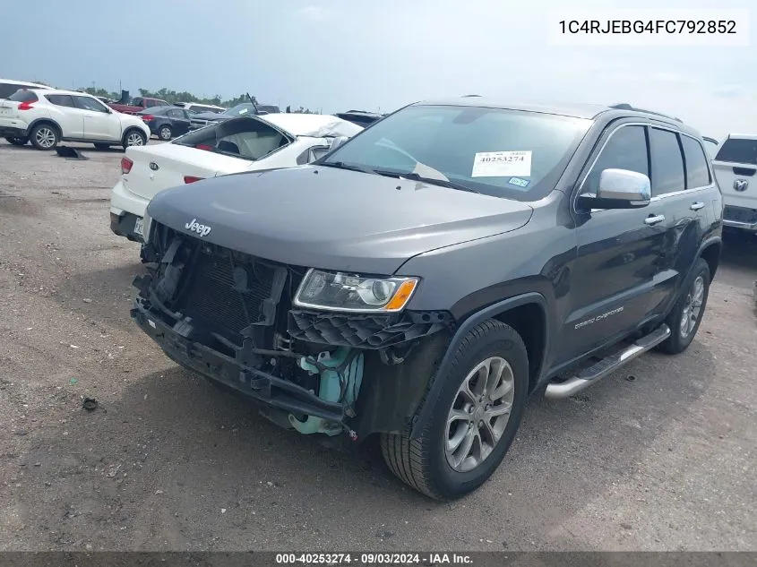 1C4RJEBG4FC792852 2015 Jeep Grand Cherokee Limited