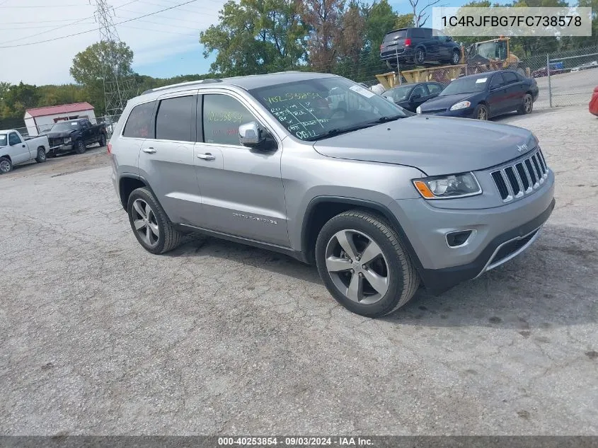 2015 Jeep Grand Cherokee Limited VIN: 1C4RJFBG7FC738578 Lot: 40253854