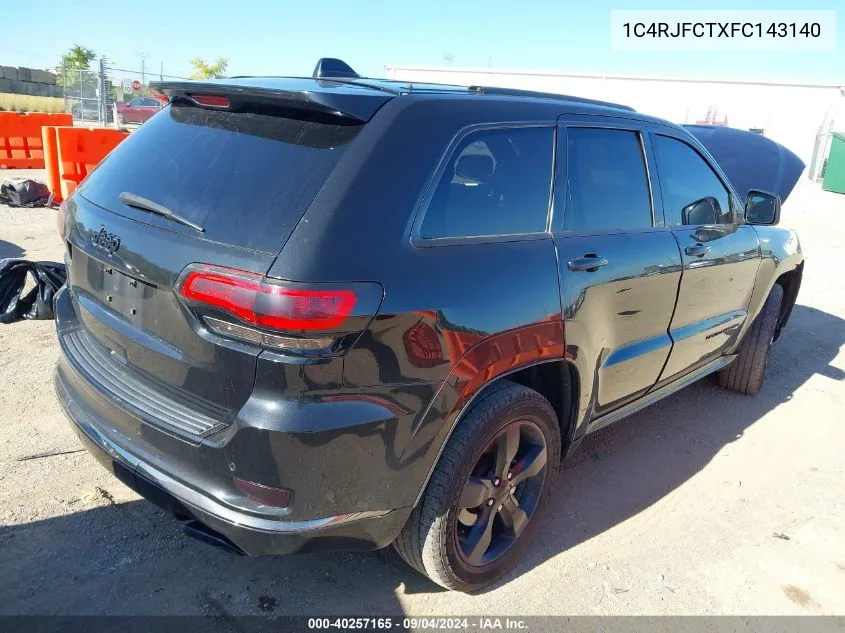 2015 Jeep Grand Cherokee Overland VIN: 1C4RJFCTXFC143140 Lot: 40257165