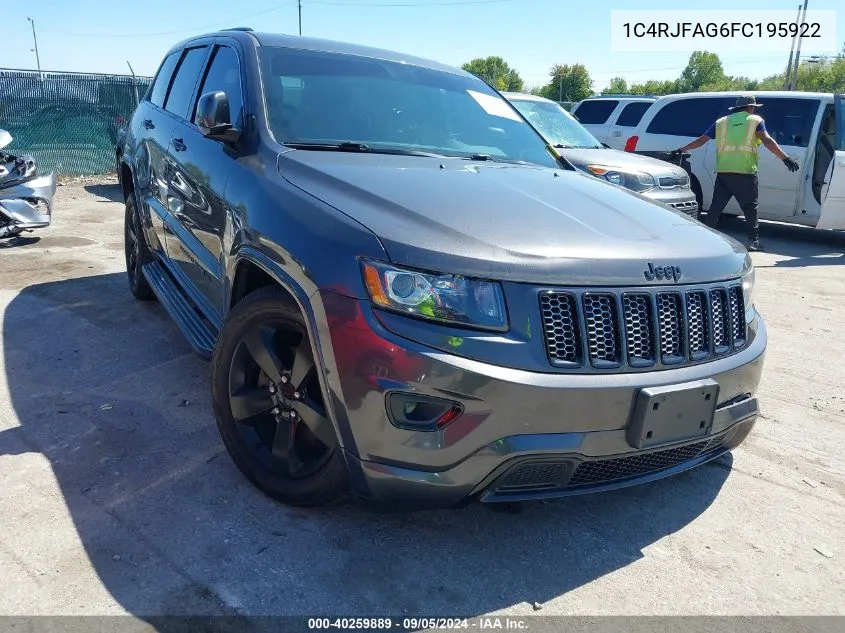 2015 Jeep Grand Cherokee Altitude VIN: 1C4RJFAG6FC195922 Lot: 40259889