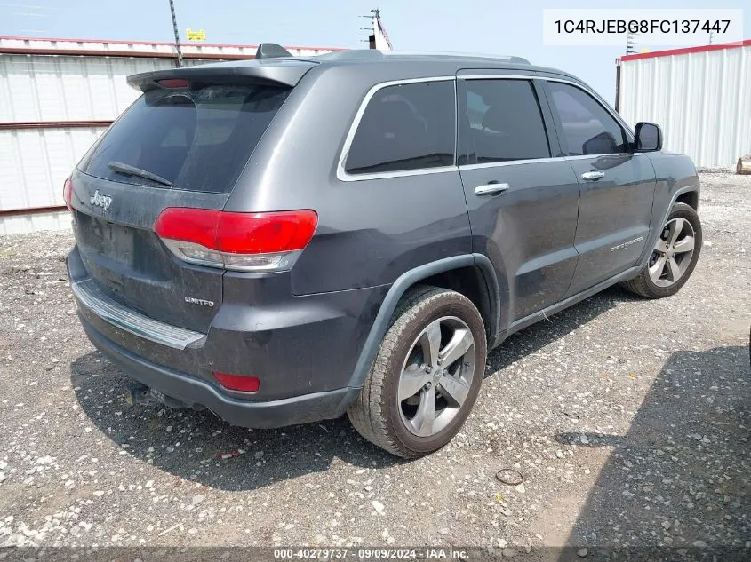 2015 Jeep Grand Cherokee Limited VIN: 1C4RJEBG8FC137447 Lot: 40279737