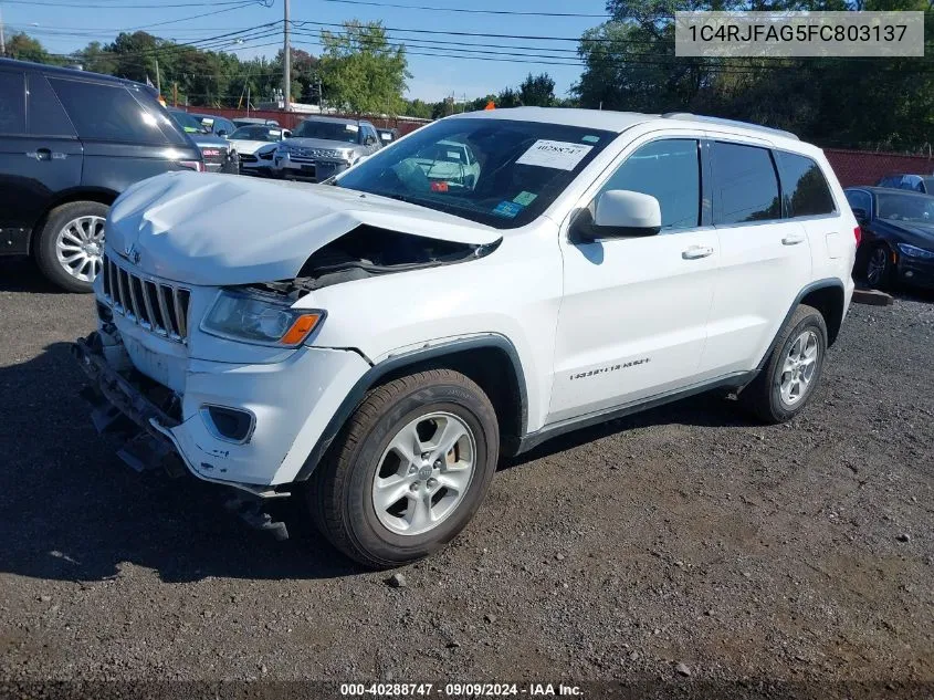 1C4RJFAG5FC803137 2015 Jeep Grand Cherokee Laredo