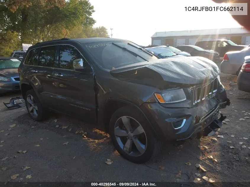 2015 Jeep Grand Cherokee Limited VIN: 1C4RJFBG1FC662114 Lot: 40295545