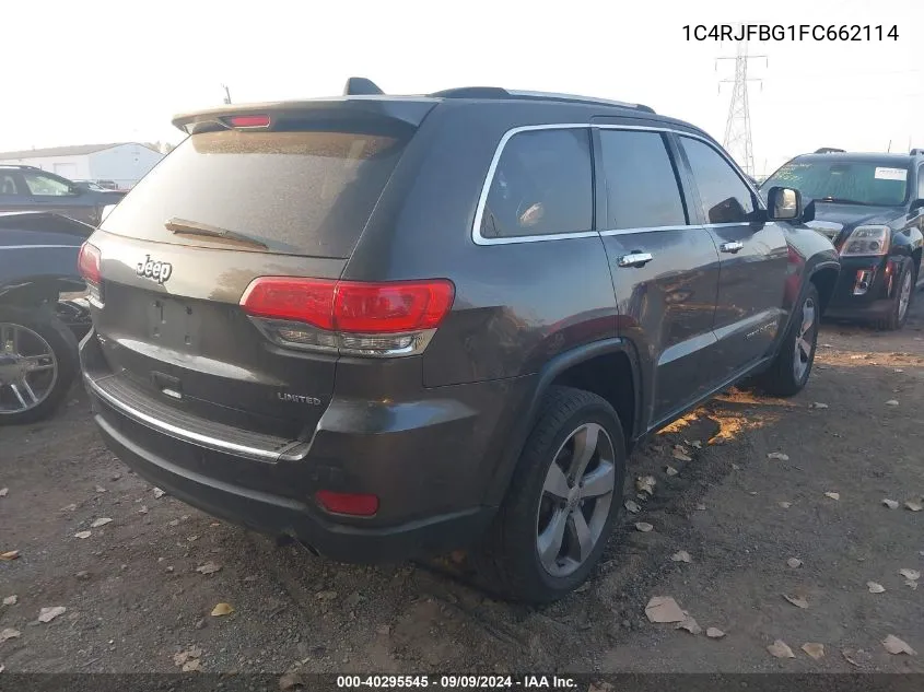 2015 Jeep Grand Cherokee Limited VIN: 1C4RJFBG1FC662114 Lot: 40295545