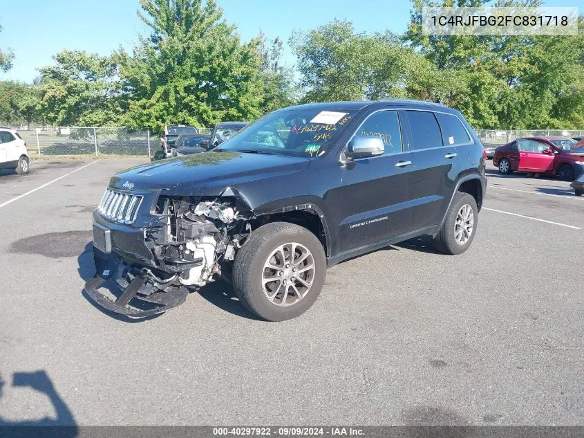 2015 Jeep Grand Cherokee Limited VIN: 1C4RJFBG2FC831718 Lot: 40297922