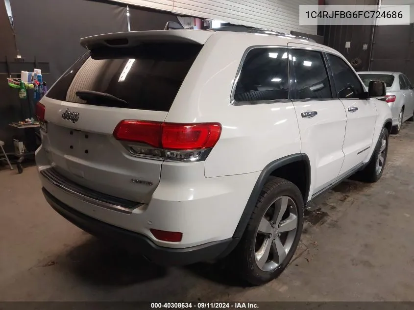 2015 Jeep Grand Cherokee Limited VIN: 1C4RJFBG6FC724686 Lot: 40308634