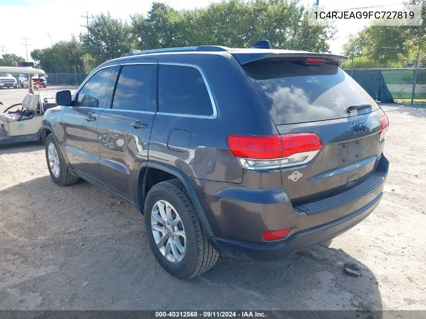 1C4RJEAG9FC727819 2015 Jeep Grand Cherokee Laredo