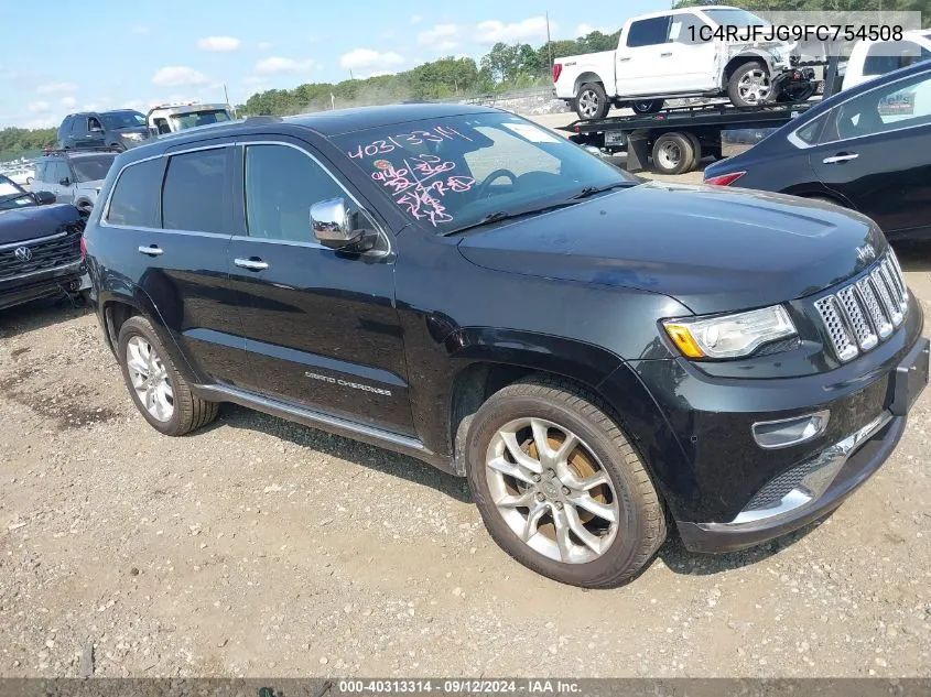 2015 Jeep Grand Cherokee Summit VIN: 1C4RJFJG9FC754508 Lot: 40313314