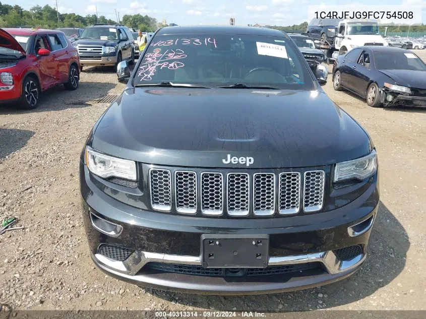 2015 Jeep Grand Cherokee Summit VIN: 1C4RJFJG9FC754508 Lot: 40313314