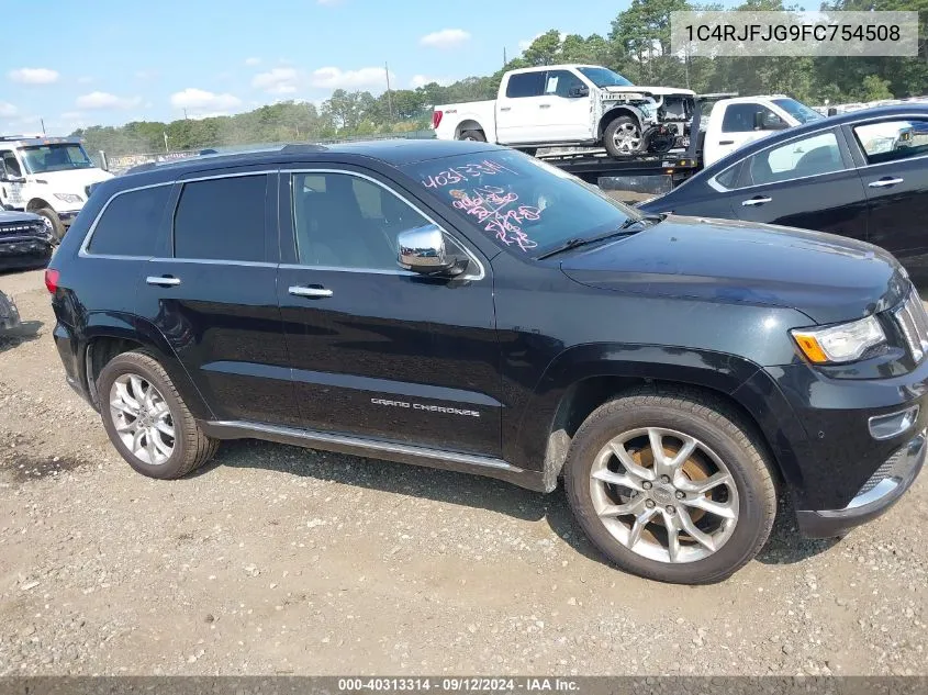 2015 Jeep Grand Cherokee Summit VIN: 1C4RJFJG9FC754508 Lot: 40313314