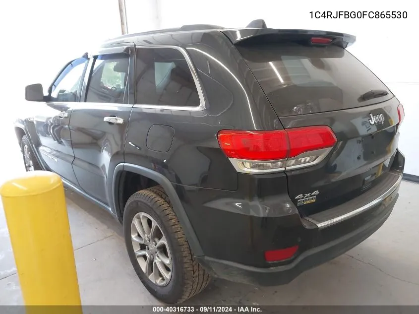 2015 Jeep Grand Cherokee Limited VIN: 1C4RJFBG0FC865530 Lot: 40316733