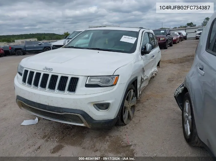 2015 Jeep Grand Cherokee Limited VIN: 1C4RJFBG2FC734387 Lot: 40341967