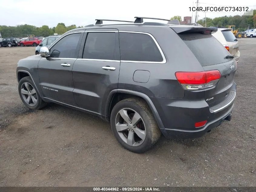 2015 Jeep Grand Cherokee Overland VIN: 1C4RJFCG6FC734312 Lot: 40344962