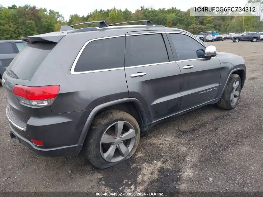 2015 Jeep Grand Cherokee Overland VIN: 1C4RJFCG6FC734312 Lot: 40344962