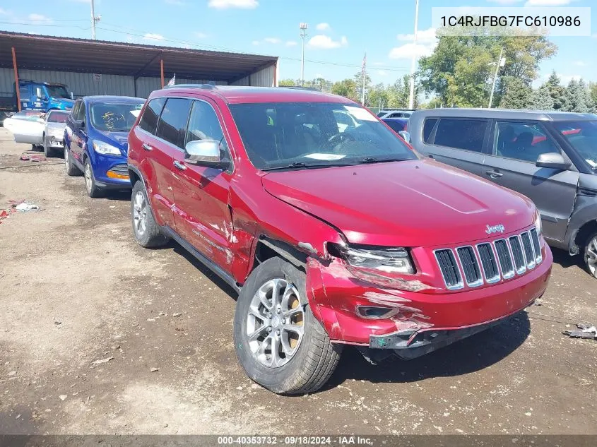 1C4RJFBG7FC610986 2015 Jeep Grand Cherokee Limited