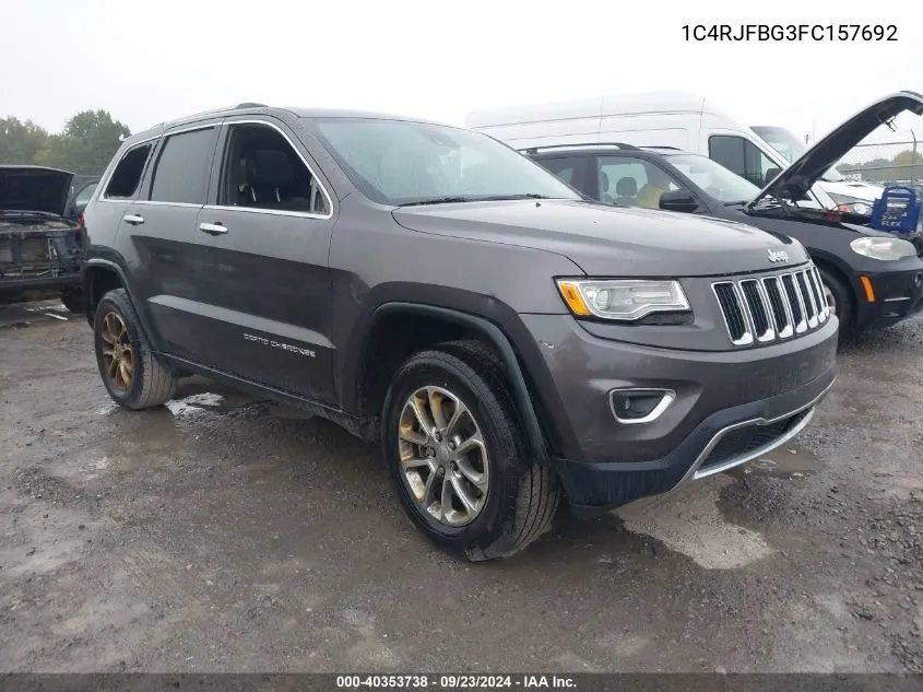 2015 Jeep Grand Cherokee Limited VIN: 1C4RJFBG3FC157692 Lot: 40353738