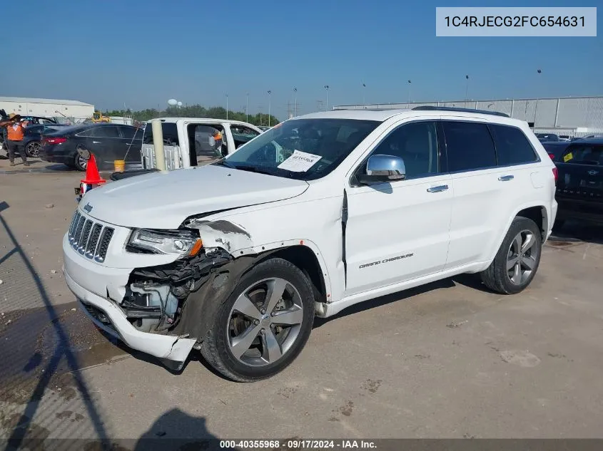 2015 Jeep Grand Cherokee Overland VIN: 1C4RJECG2FC654631 Lot: 40355968