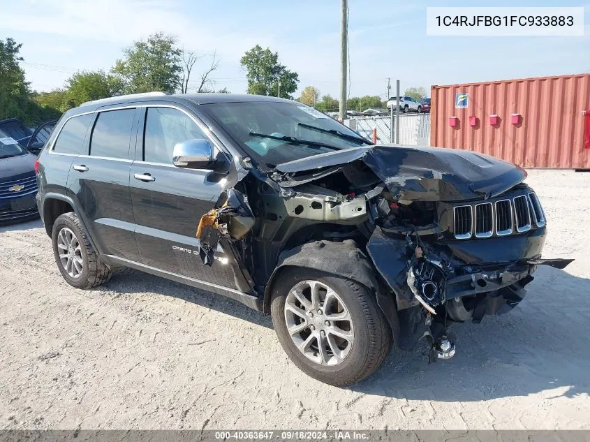 2015 Jeep Grand Cherokee Limited VIN: 1C4RJFBG1FC933883 Lot: 40363647