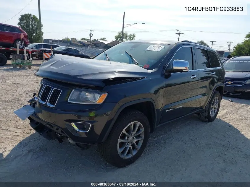 2015 Jeep Grand Cherokee Limited VIN: 1C4RJFBG1FC933883 Lot: 40363647