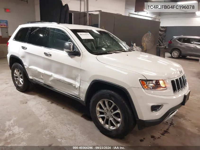 2015 Jeep Grand Cherokee Limited VIN: 1C4RJFBG4FC196078 Lot: 40364296