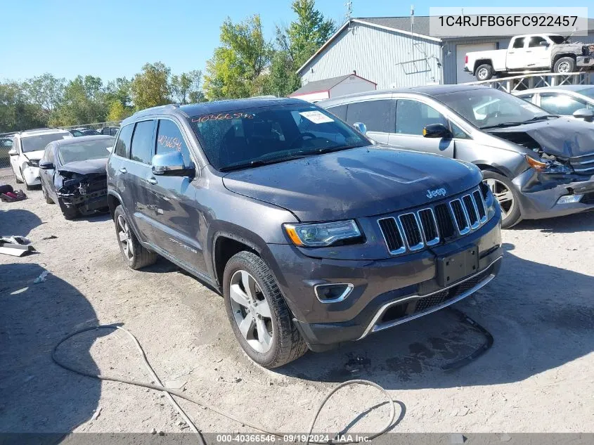 2015 Jeep Grand Cherokee Limited VIN: 1C4RJFBG6FC922457 Lot: 40366546