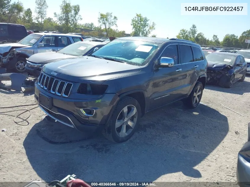 2015 Jeep Grand Cherokee Limited VIN: 1C4RJFBG6FC922457 Lot: 40366546