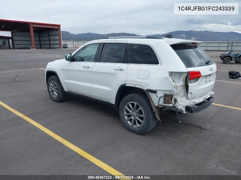 1C4RJFBG1FC243339 2015 Jeep Grand Cherokee Limited