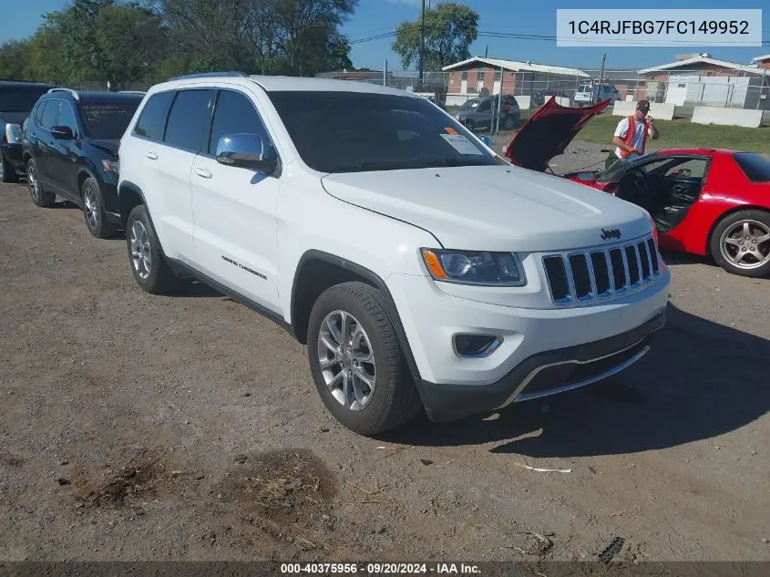 1C4RJFBG7FC149952 2015 Jeep Grand Cherokee Limited