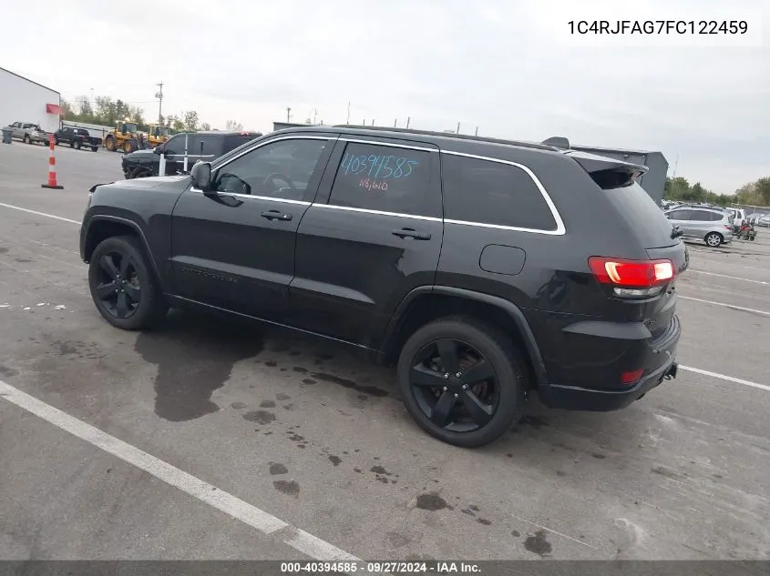 2015 Jeep Grand Cherokee Altitude VIN: 1C4RJFAG7FC122459 Lot: 40394585