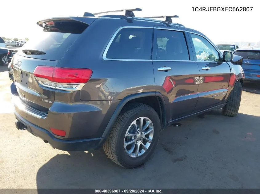 1C4RJFBGXFC662807 2015 Jeep Grand Cherokee Limited