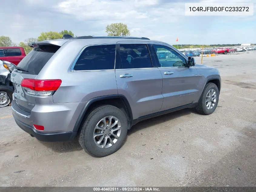 1C4RJFBG0FC233272 2015 Jeep Grand Cherokee Limited