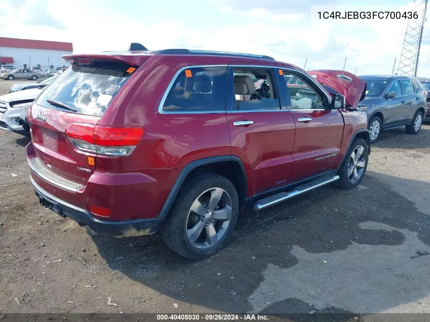 1C4RJEBG3FC700436 2015 Jeep Grand Cherokee Limited