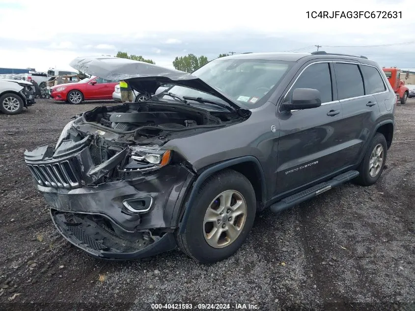 2015 Jeep Grand Cherokee Laredo VIN: 1C4RJFAG3FC672631 Lot: 40421593