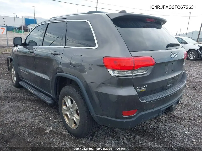 1C4RJFAG3FC672631 2015 Jeep Grand Cherokee Laredo