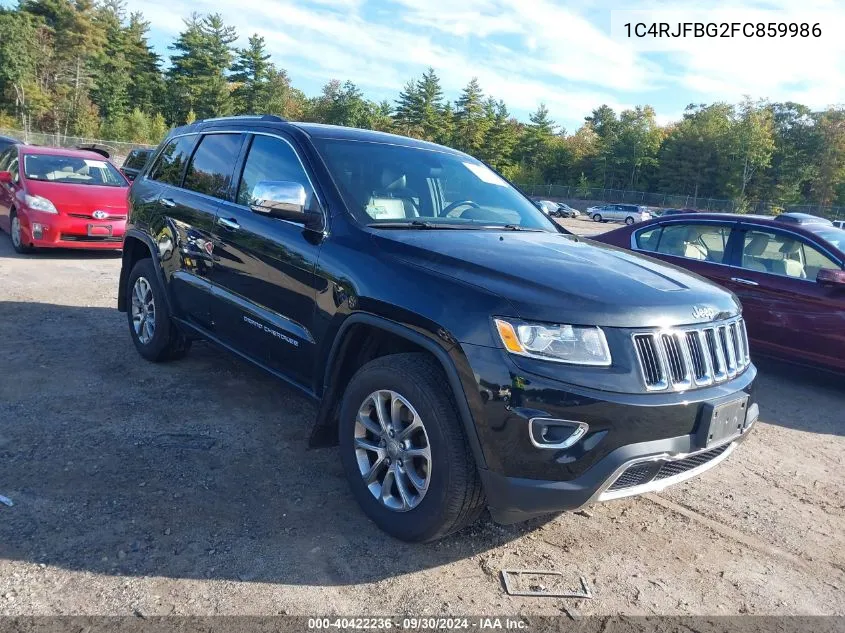 2015 Jeep Grand Cherokee Limited VIN: 1C4RJFBG2FC859986 Lot: 40422236