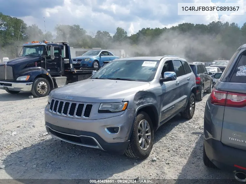 2015 Jeep Grand Cherokee Limited VIN: 1C4RJFBG3FC889367 Lot: 40426851