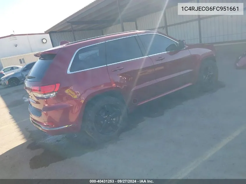 1C4RJECG6FC951661 2015 Jeep Grand Cherokee High Altitude