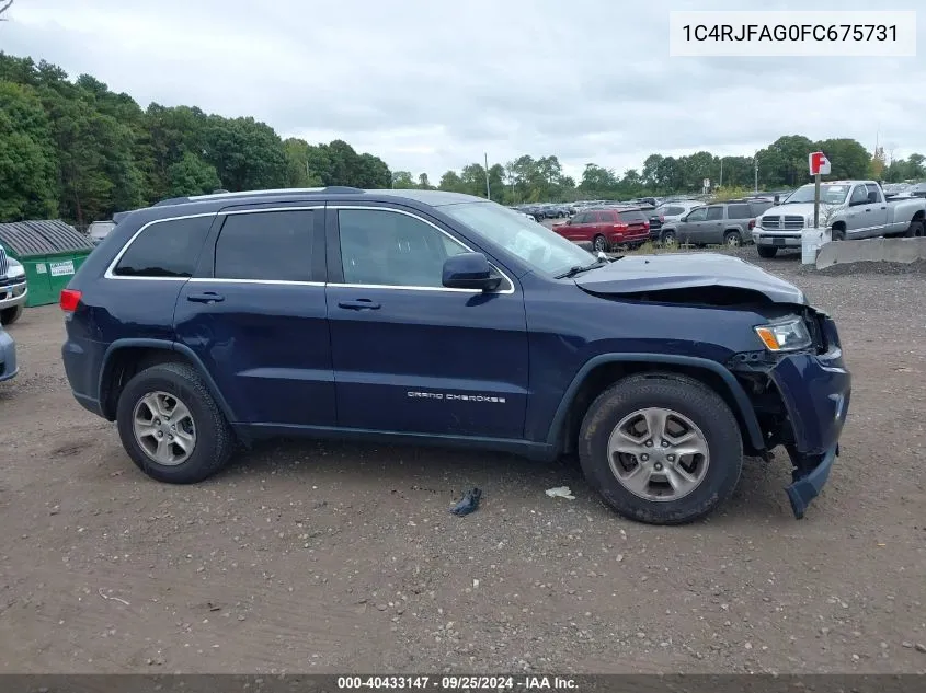 2015 Jeep Grand Cherokee Laredo VIN: 1C4RJFAG0FC675731 Lot: 40433147